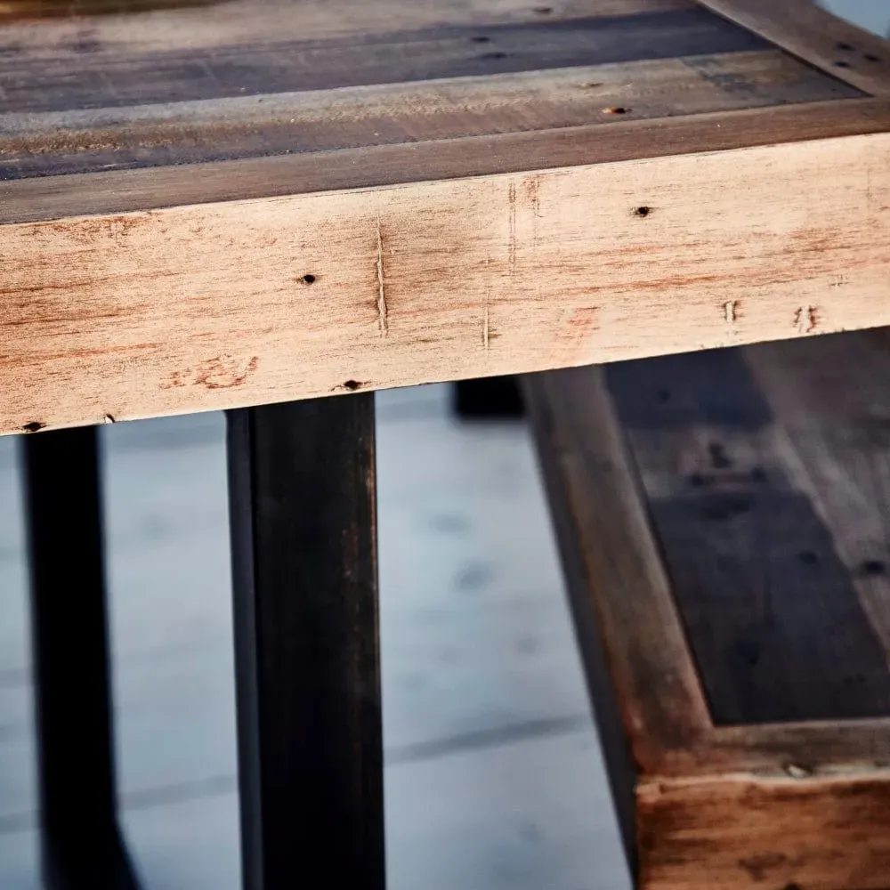 Extending Dining Table - Natural, Reclaimed Wood