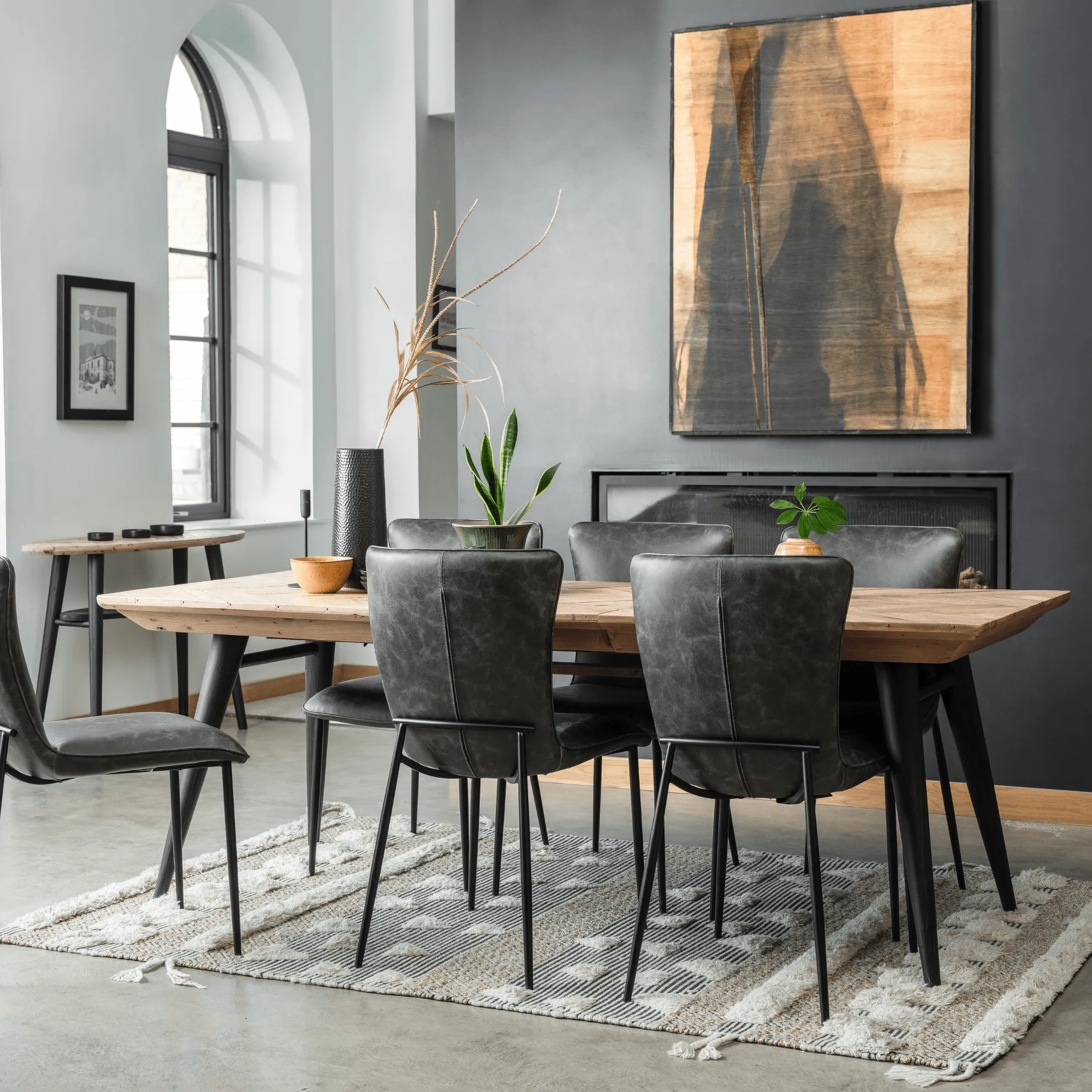 Extending Dining Table - Natural, Reclaimed Wood