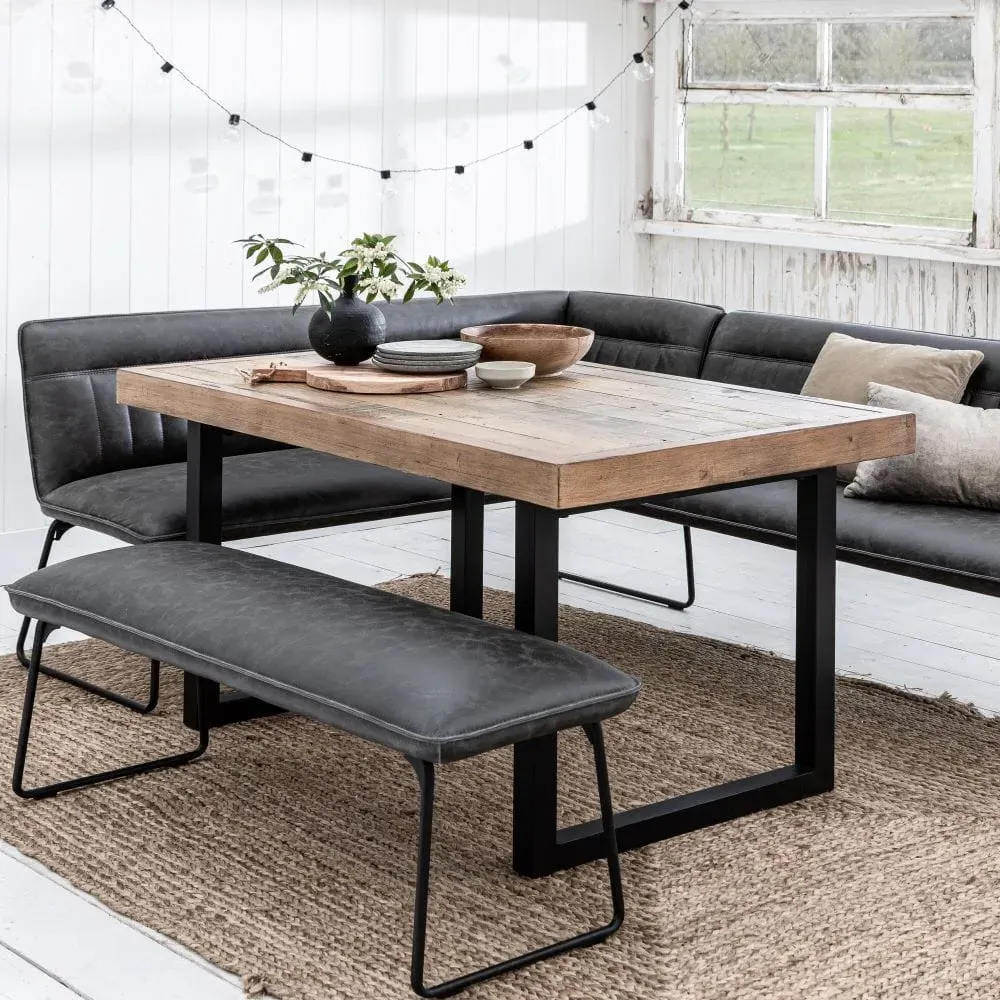 Extending Dining Table - Natural, Reclaimed Wood image