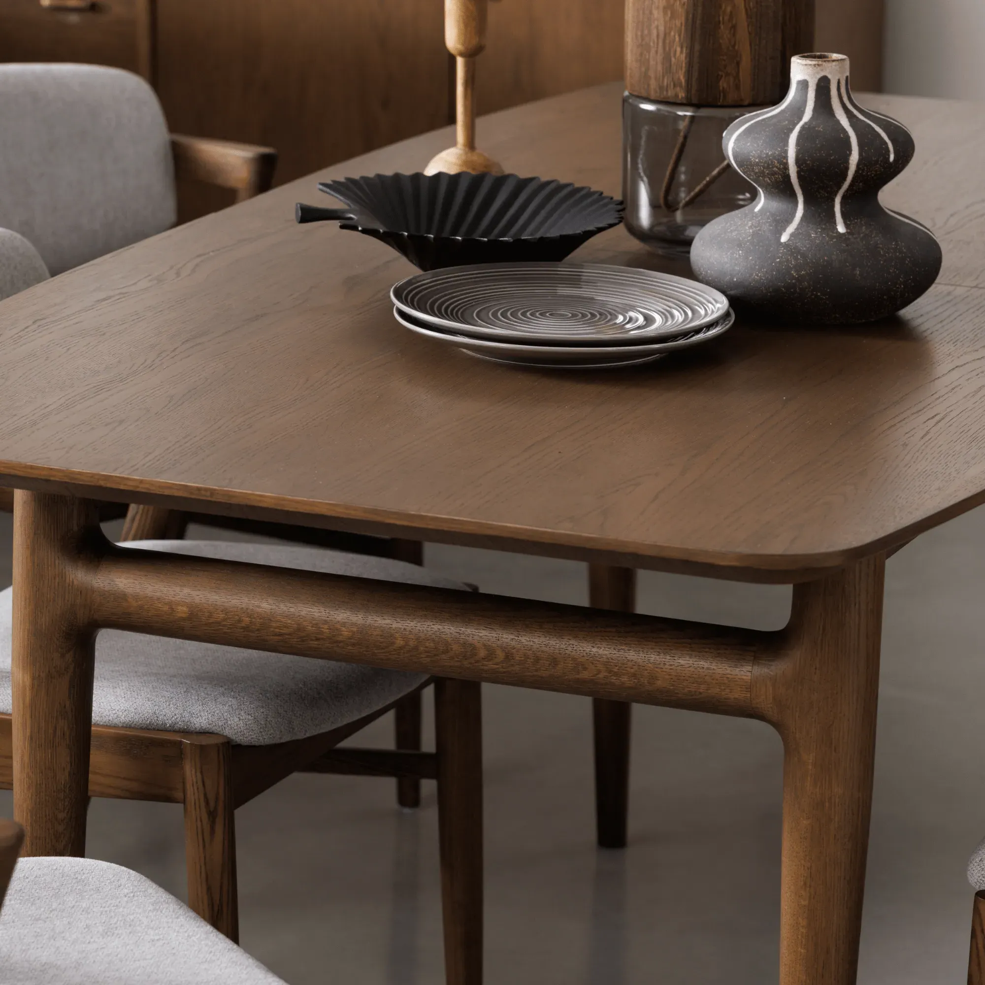 Extending Dining Table - Oak, Solid Wood