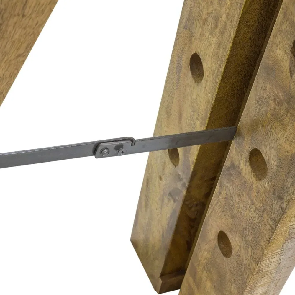 Freestanding Wine Display Rack - Wood, Mango
