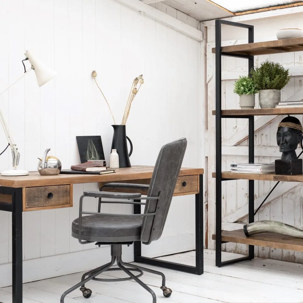 Industrial Desk - Natural, Reclaimed Wood