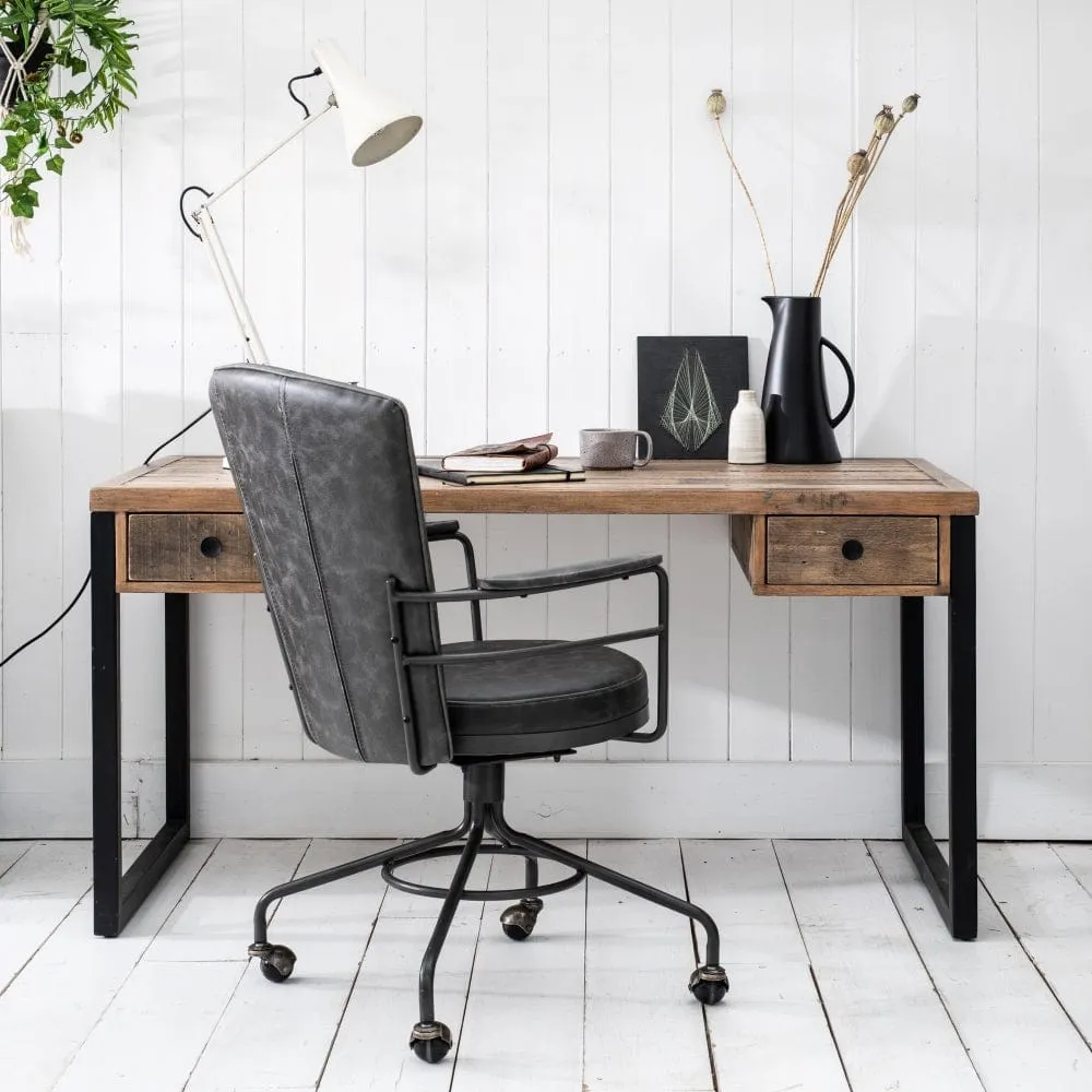 Industrial Desk - Natural, Reclaimed Wood image