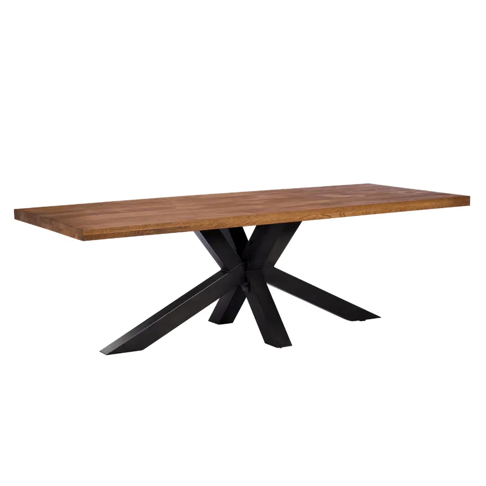 Industrial Dining Table - Oak, Solid Wood