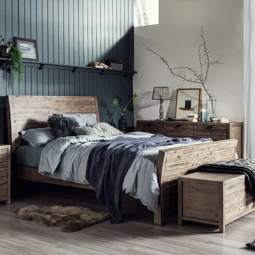 King Size Bed Frame - Reclaimed Wood
