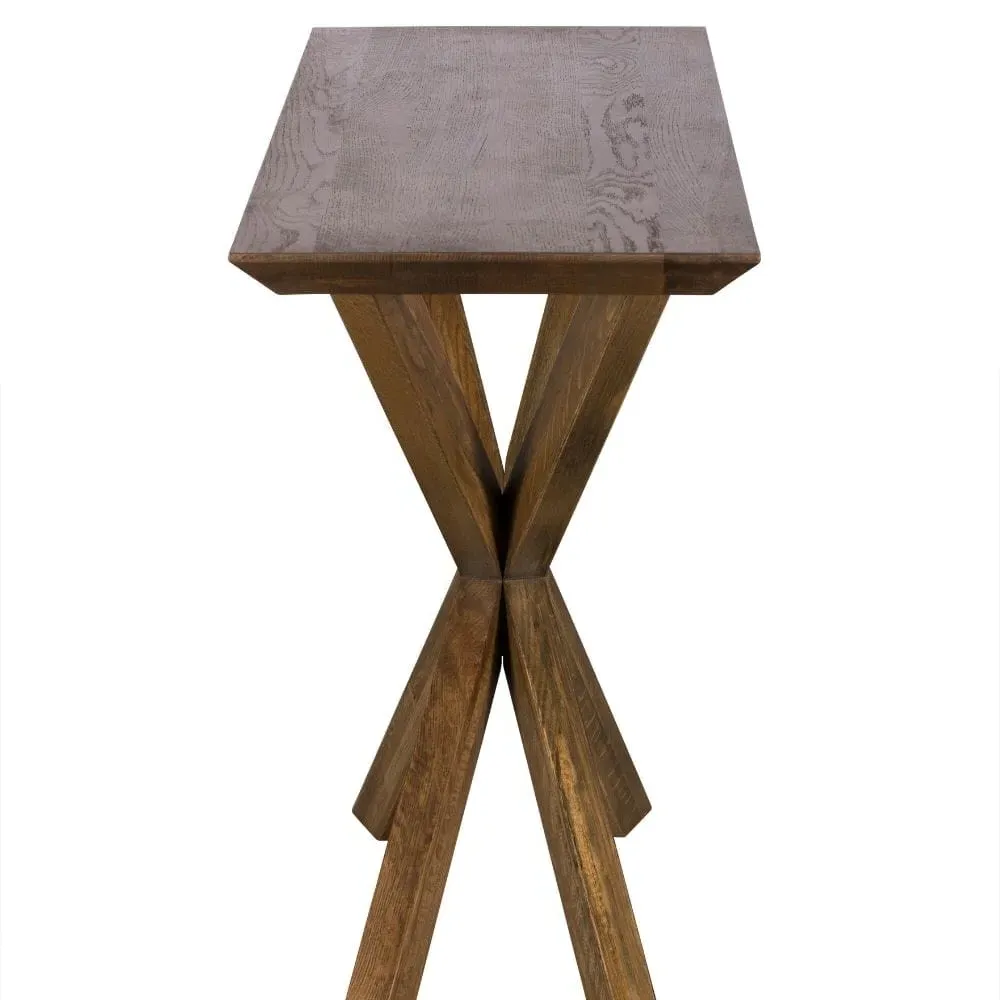 Lamp Side Table with Cross Legs - Wood, Oak