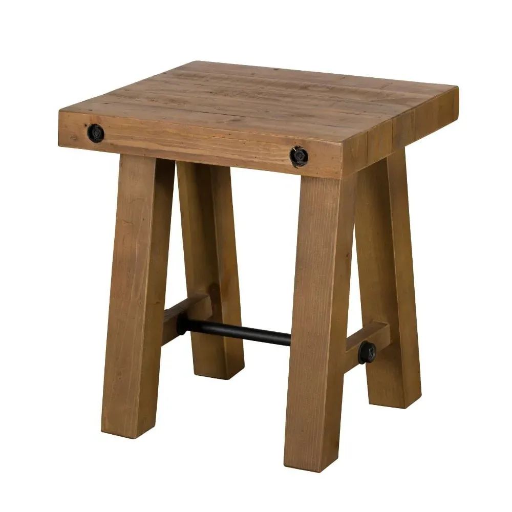 Lamp Side Table with Triangle Legs - Wood