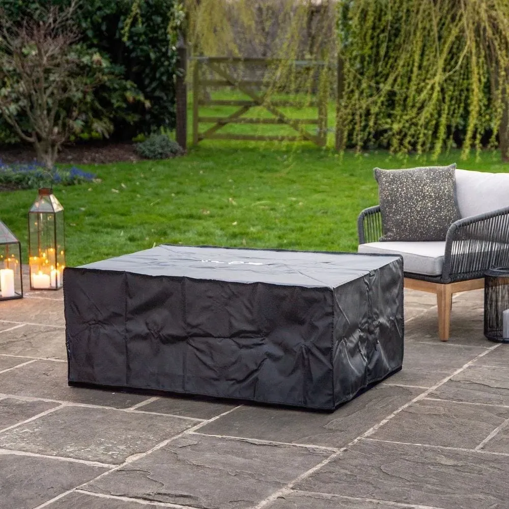 Large Fire Pit - Black, Teak