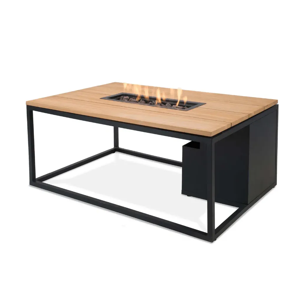Large Fire Pit - Black, Teak image