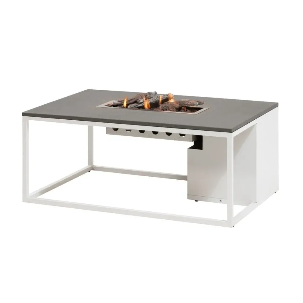 Large Fire Pit - White, Teak image