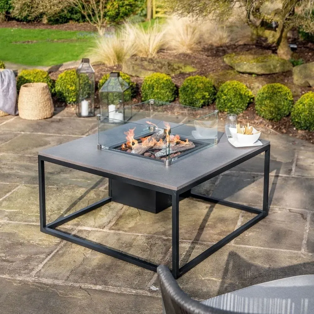 Medium Fire Pit - Grey, Teak
