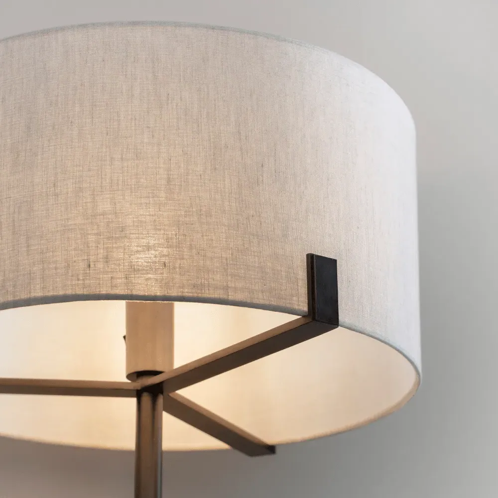 Metal Floor Lamp - Cream, Bronze