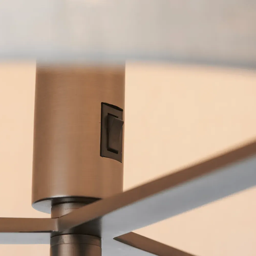 Metal Floor Lamp - Cream, Bronze