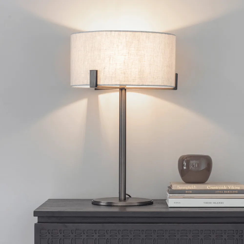 Metal Floor Lamp - Cream, Copper