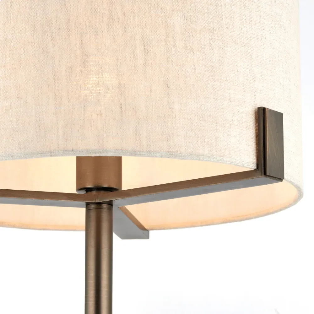Metal Floor Lamp - Cream, Copper