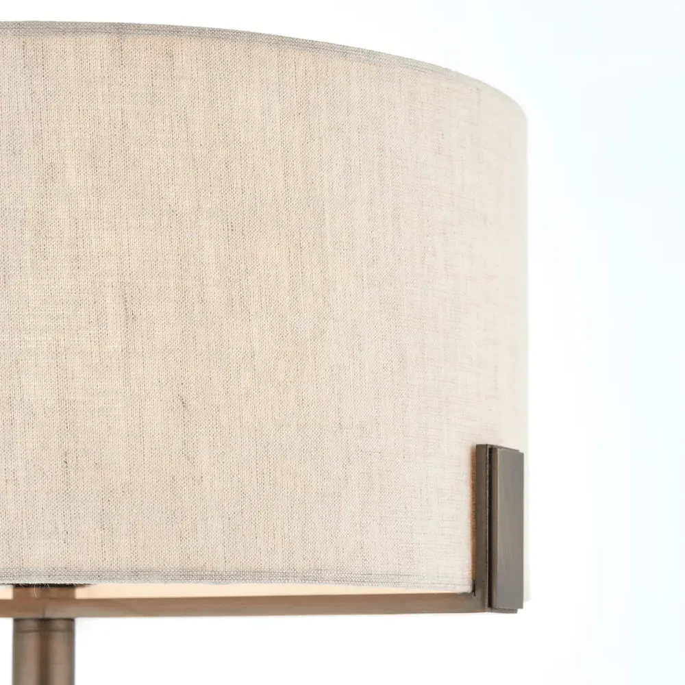 Metal Floor Lamp - Cream, Copper