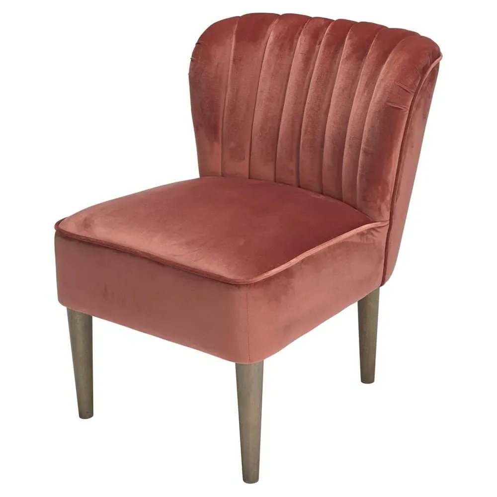 Oyster Accent Chair - Blush Pink, Velvet image