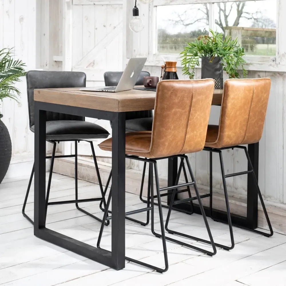 Rectangular Bar Table Industrial Style - Wood image