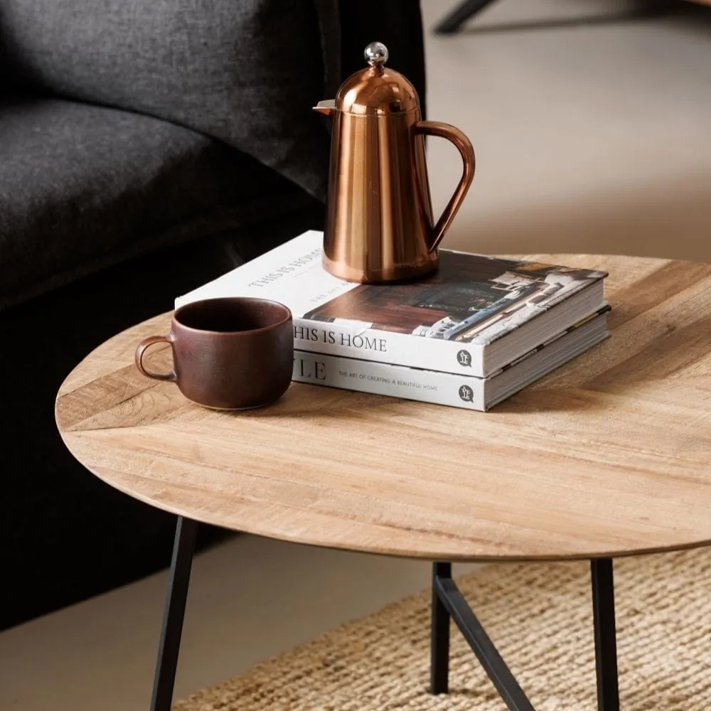 Round Coffee Table - Wood, Solid Teak