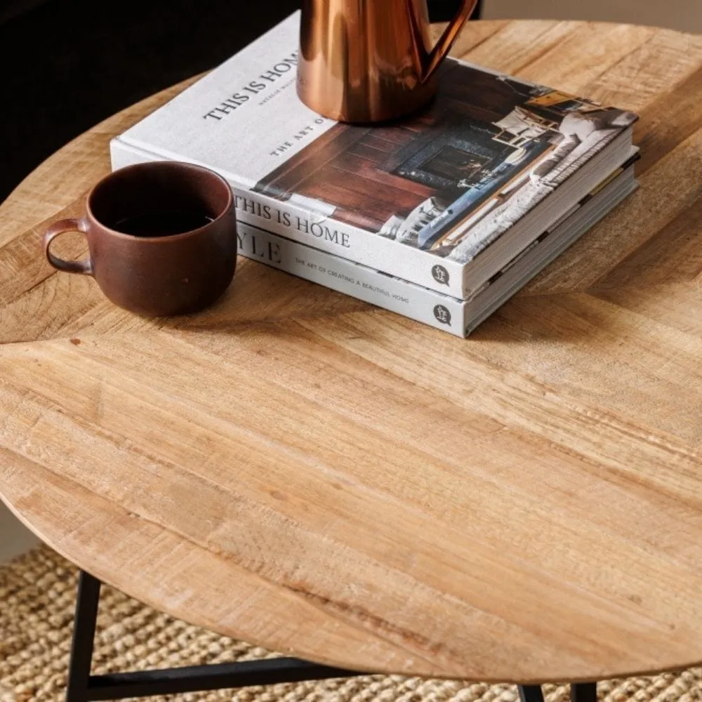 Round Coffee Table - Wood, Solid Teak