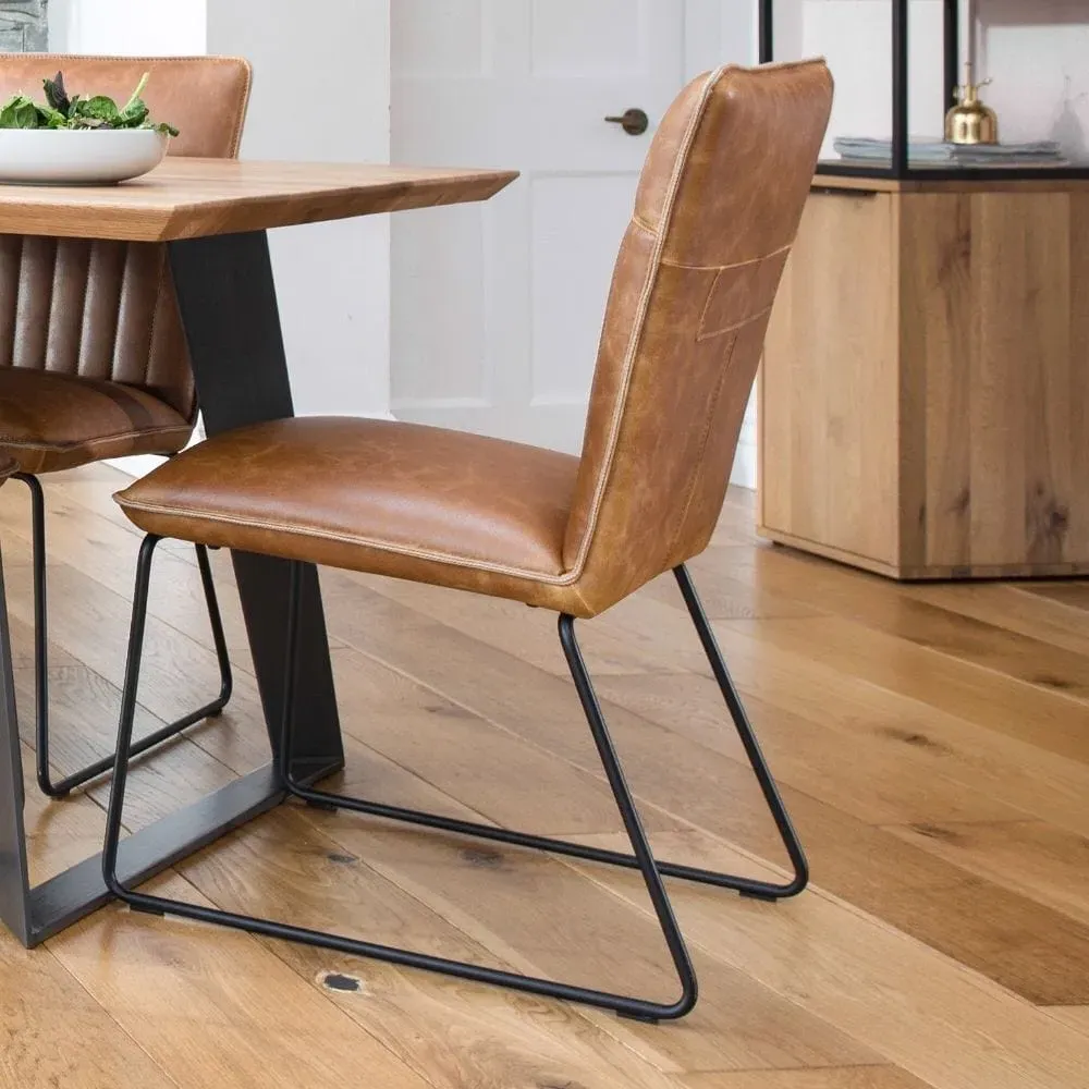 Round Dining Set with 4 Chairs - Tan, Wood