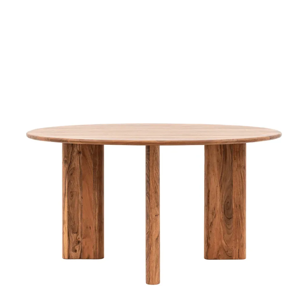 Round Dining Table 4 Seats - Acacia Wood