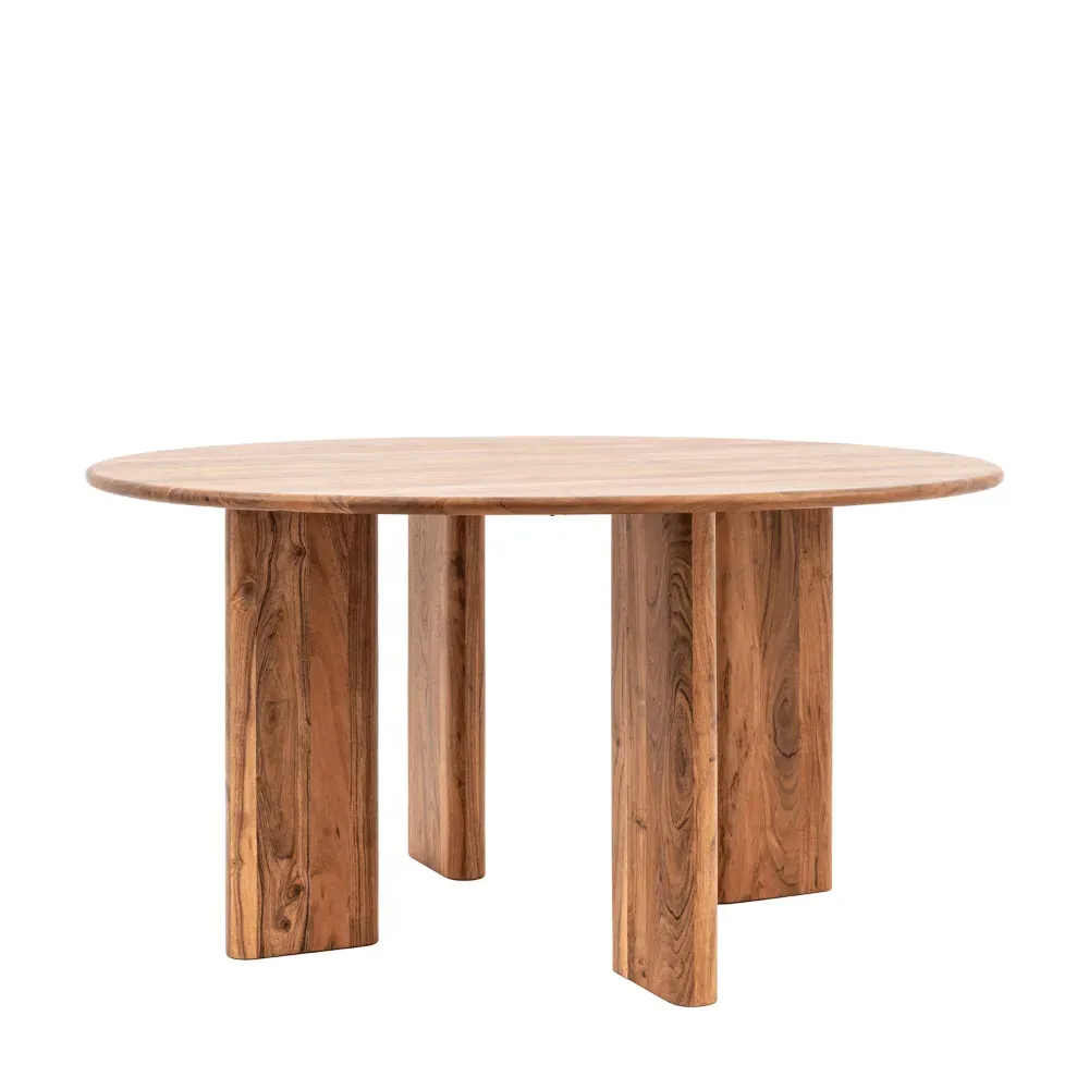 Round Dining Table 4 Seats - Acacia Wood