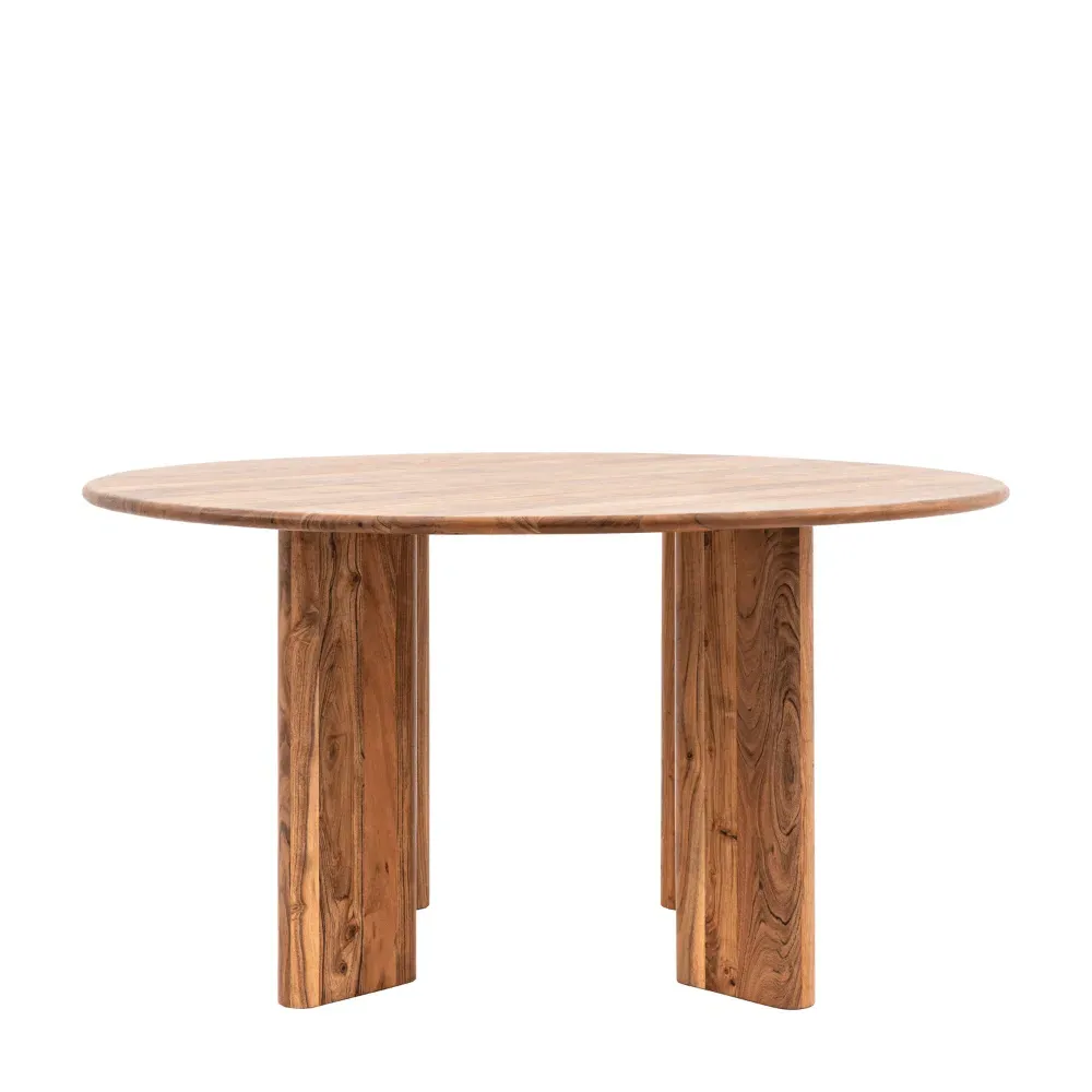 Round Dining Table 4 Seats - Acacia Wood