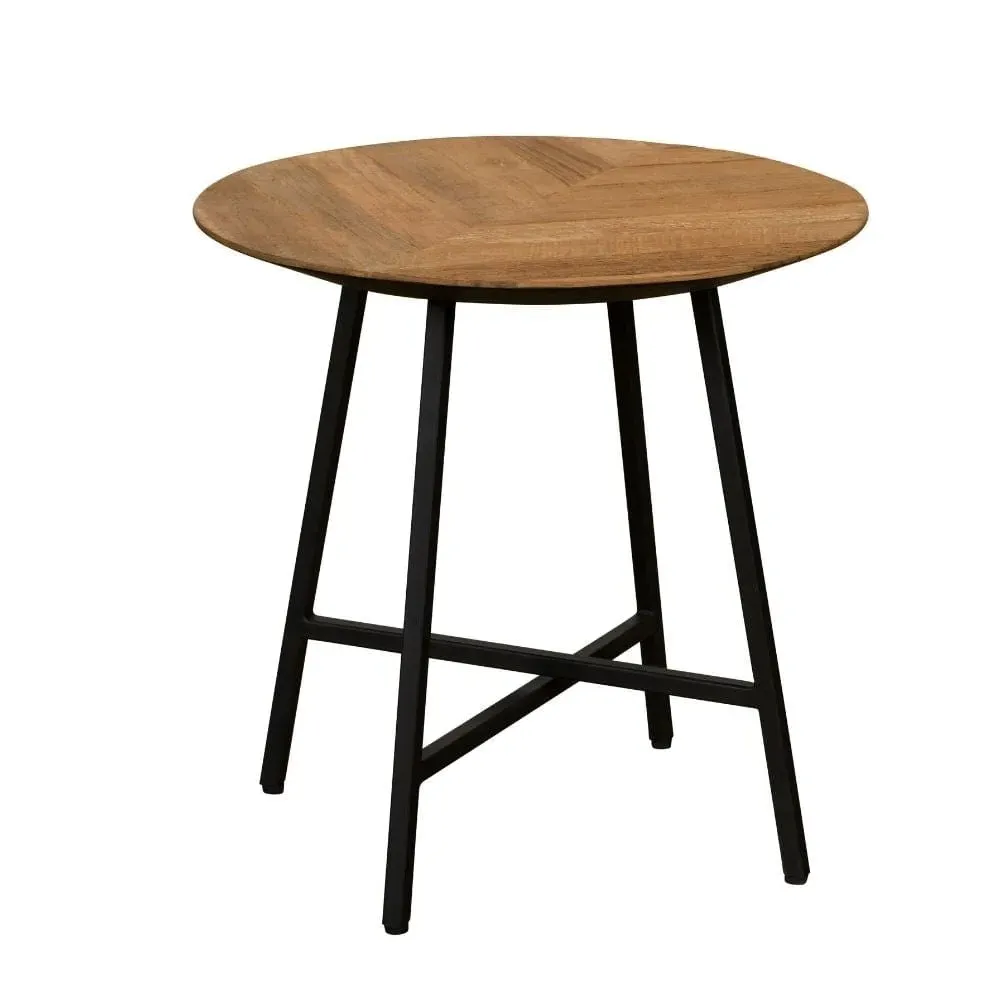 Round Side Table - Wood, Reclaimed Teak