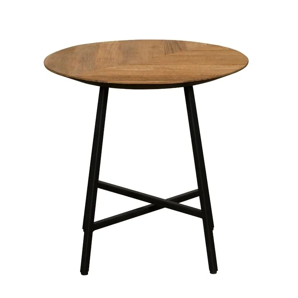 Round Side Table - Wood, Reclaimed Teak