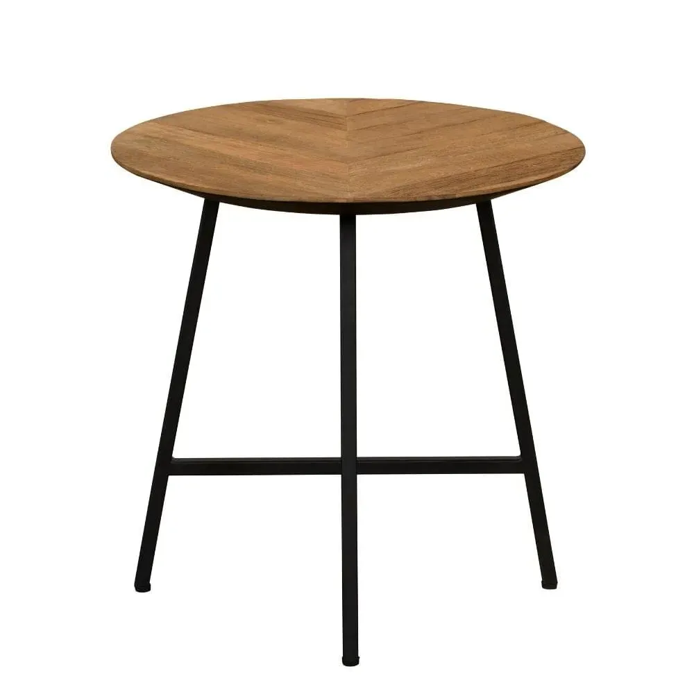 Round Side Table - Wood, Reclaimed Teak