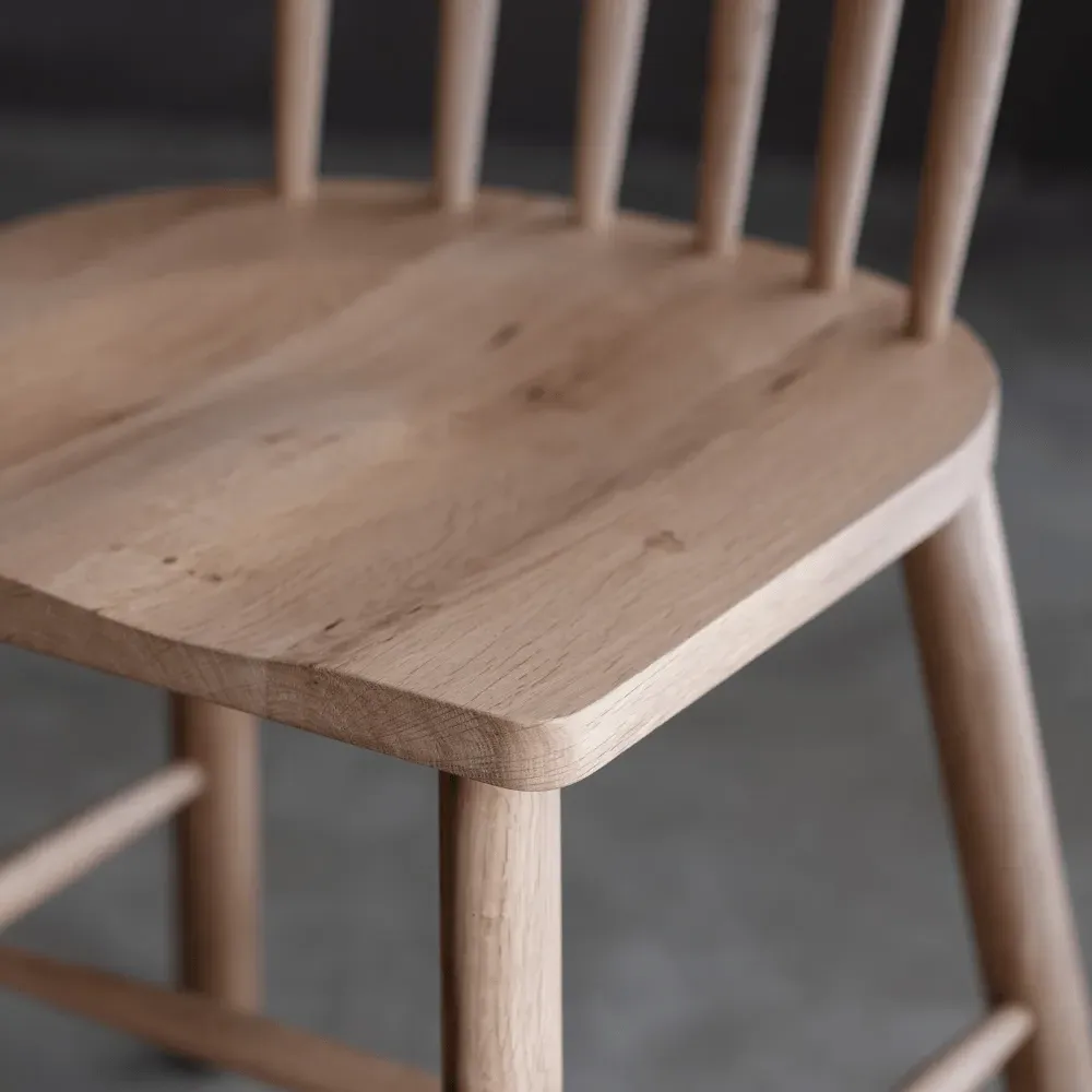 Set of 2 Dining Chairs - Oak, Solid Wood