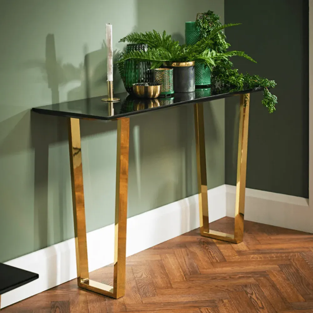 Statement Console Table - Black, Wood image