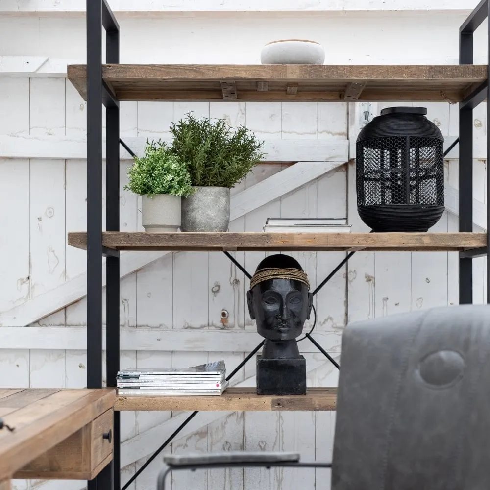 Tall Bookcase Industrial Style - Wood, Reclaimed