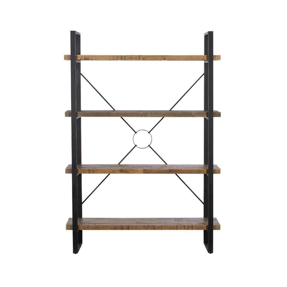 Tall Bookcase Industrial Style - Wood, Reclaimed