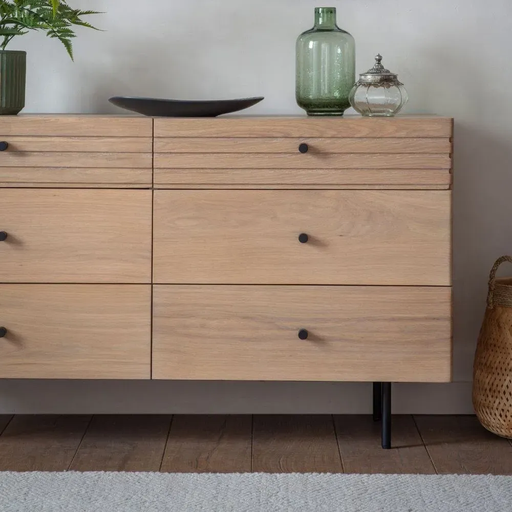 Tall Chest of Drawers - Oak, Solid Wood