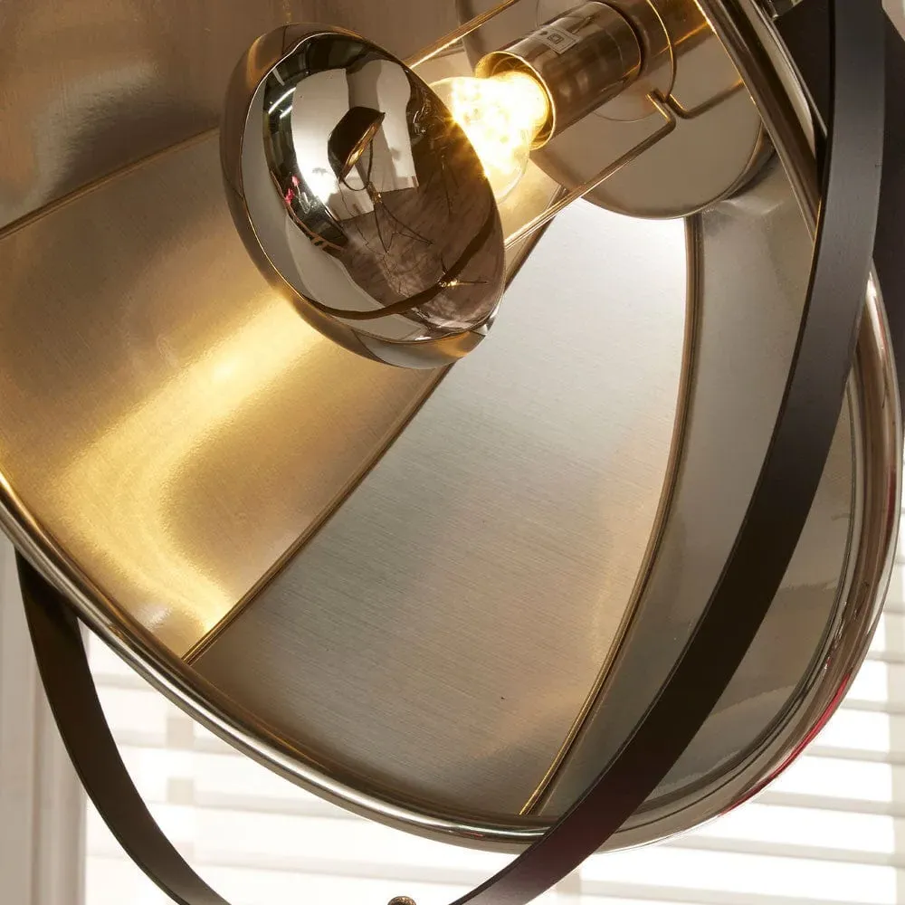 Tripod Floor Lamp Cinema Style - Black, Metal
