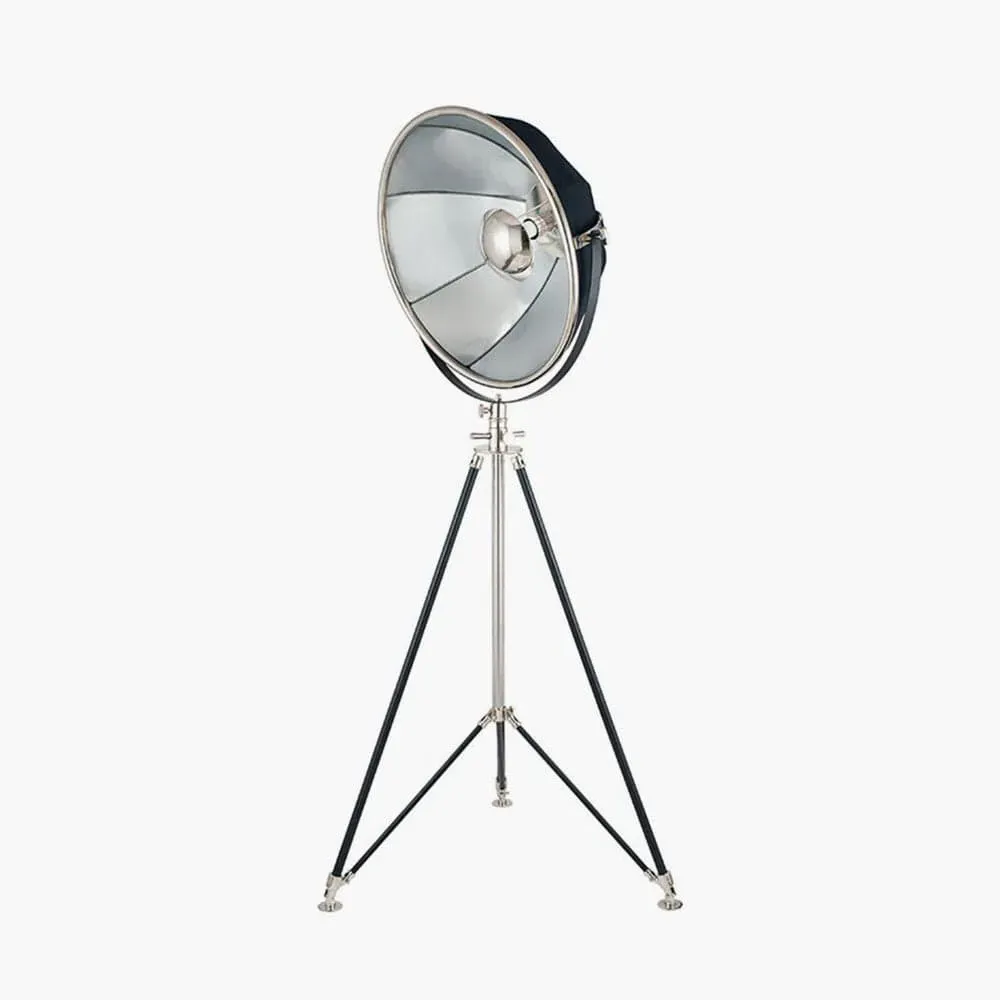 Tripod Floor Lamp Cinema Style - Black, Metal