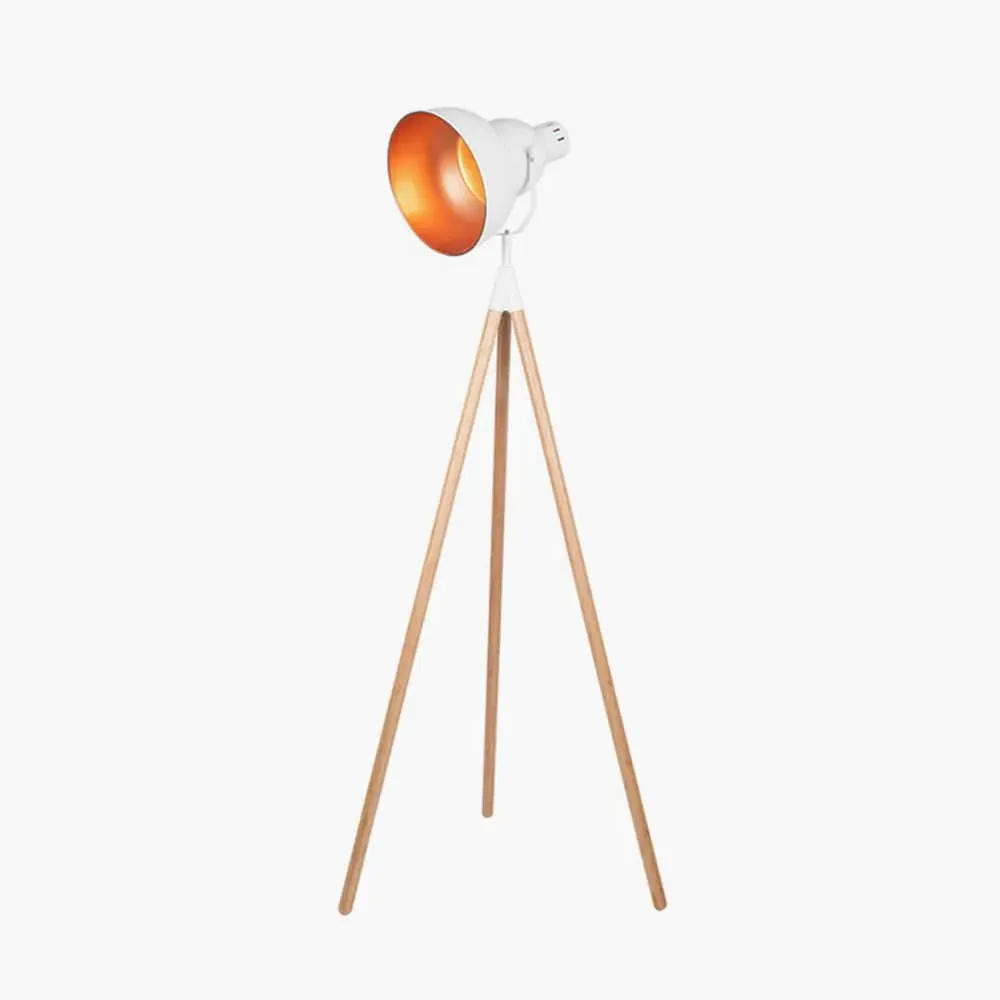 Tripod Floor Lamp Minimalist Design - White