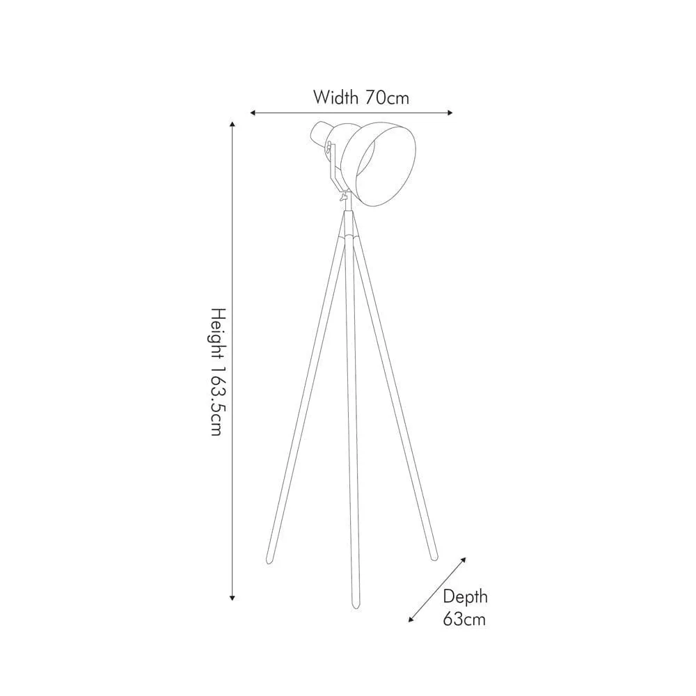 Tripod Floor Lamp Minimalist Design - White