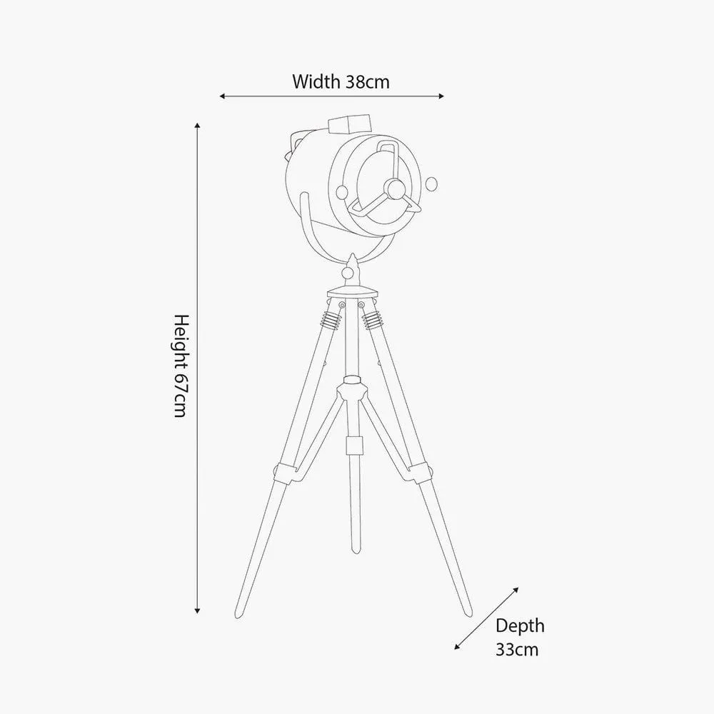 Tripod Table Lamp Marine Style - Silver
