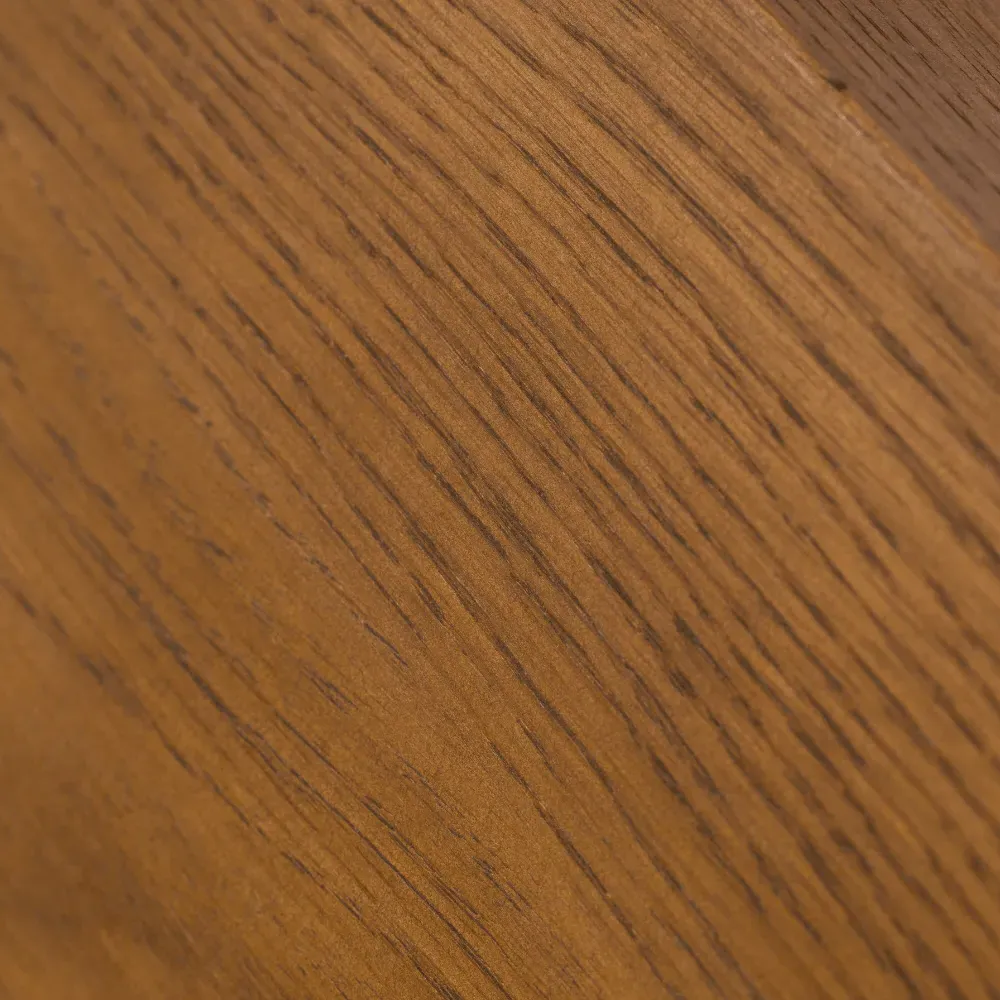 TV Unit with Steel Legs - Oak, Solid Wood