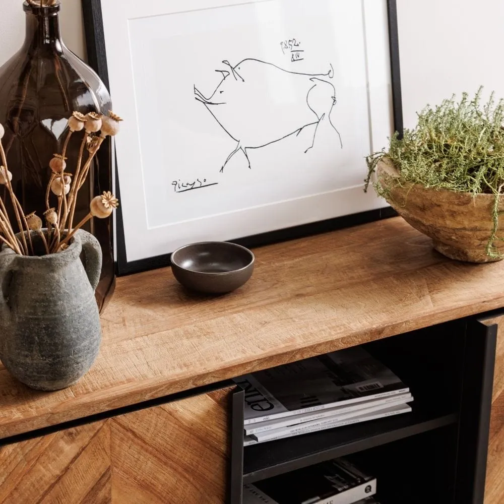 TV Unit with Storage - Wood, Reclaimed Teak