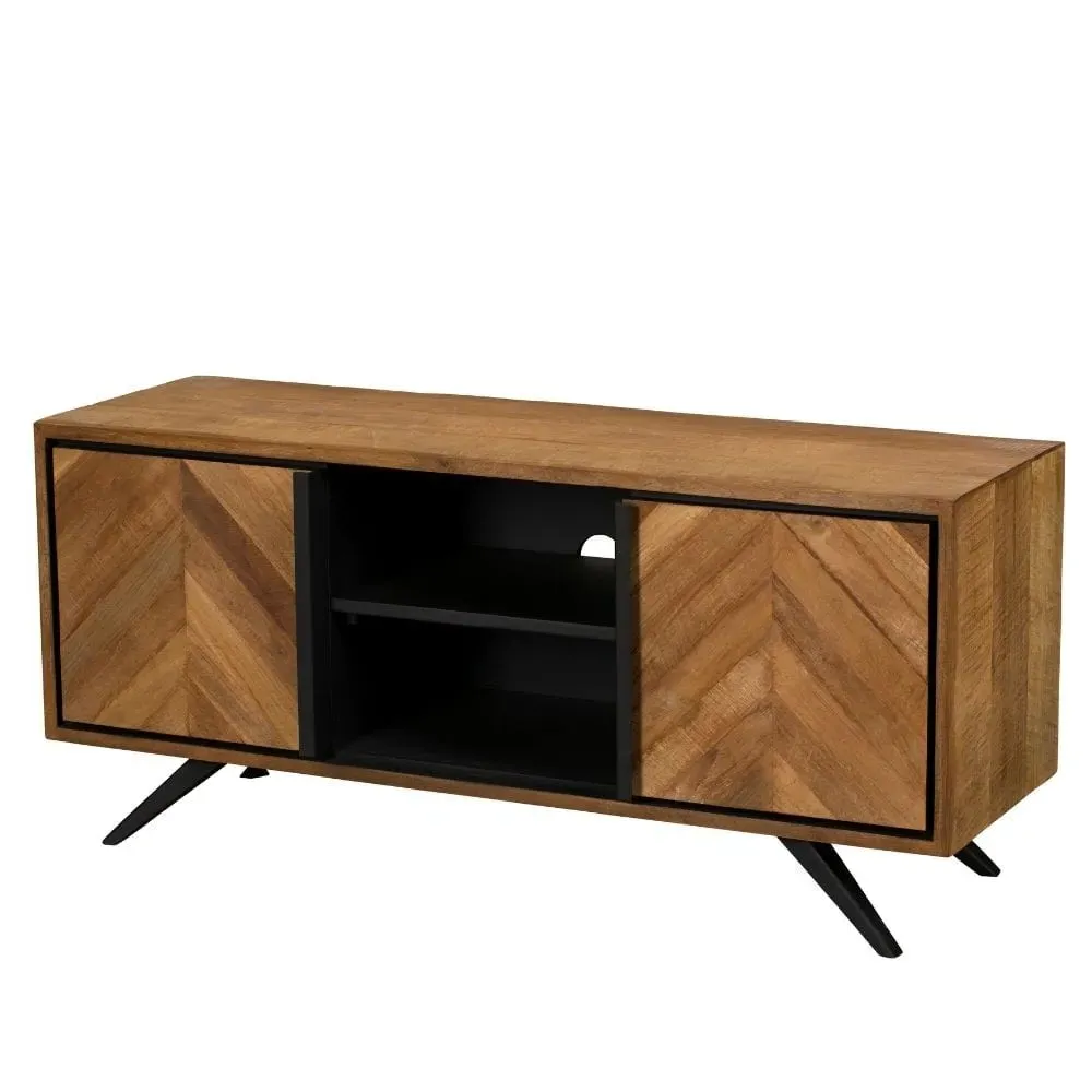 TV Unit with Storage - Wood, Reclaimed Teak