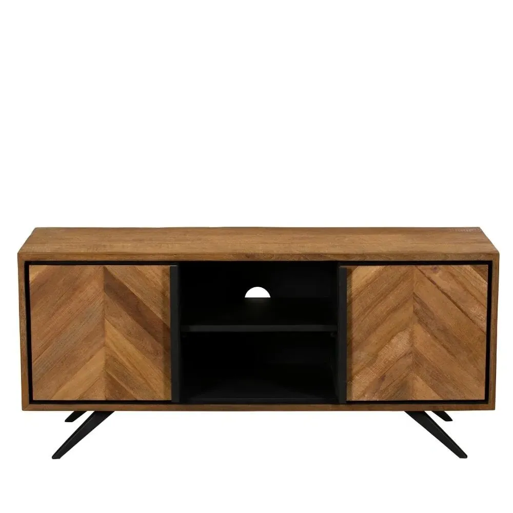 TV Unit with Storage - Wood, Reclaimed Teak