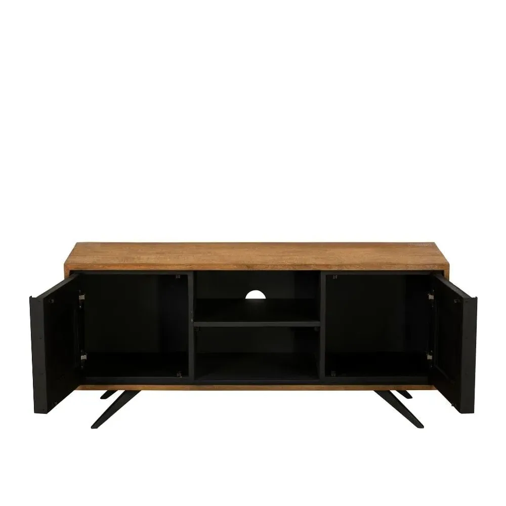 TV Unit with Storage - Wood, Reclaimed Teak