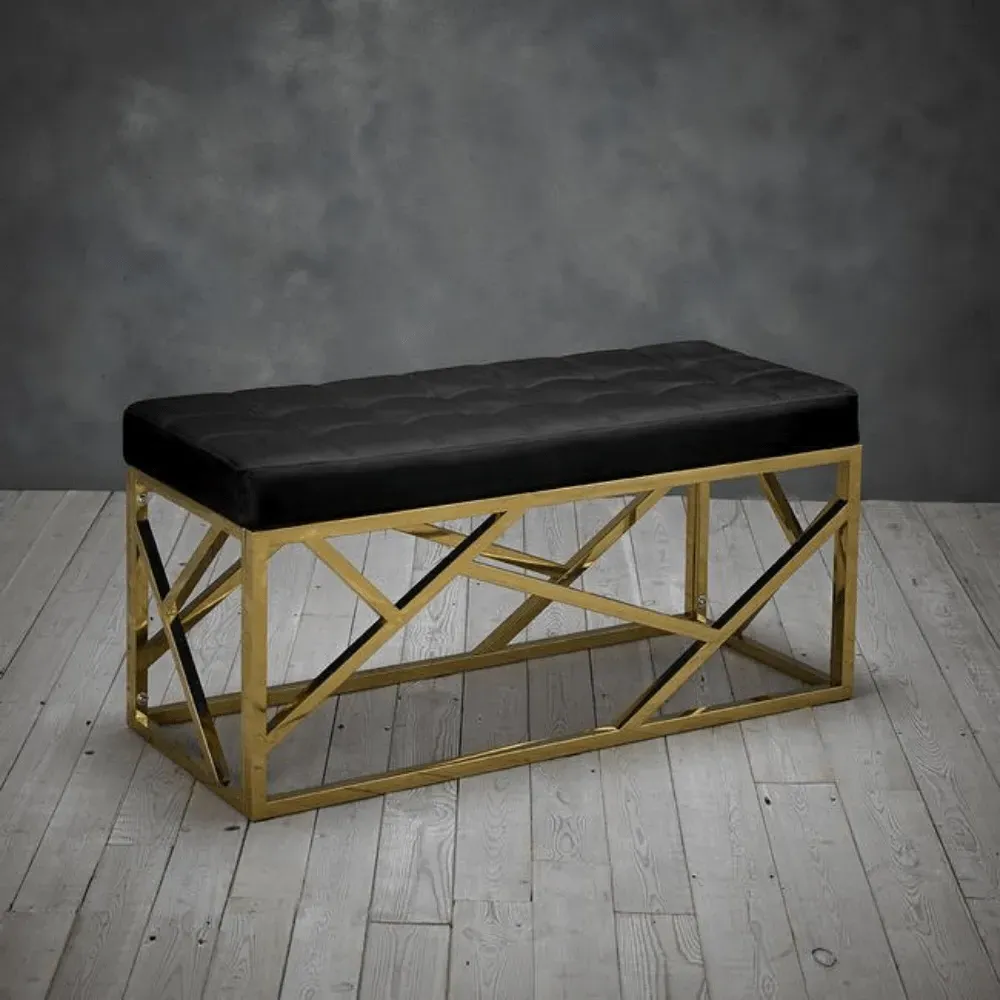 Velvet Bench - Black