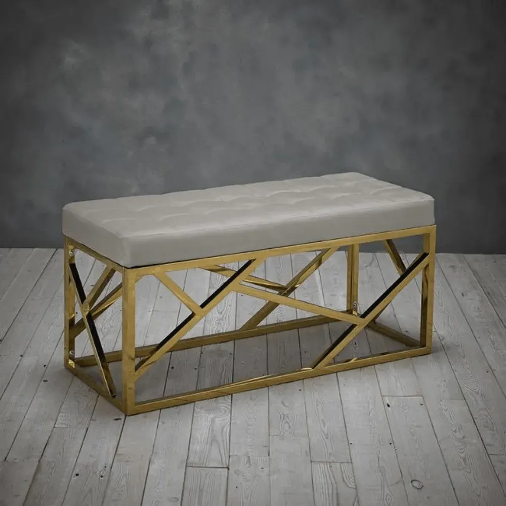 Velvet Bench - Mink