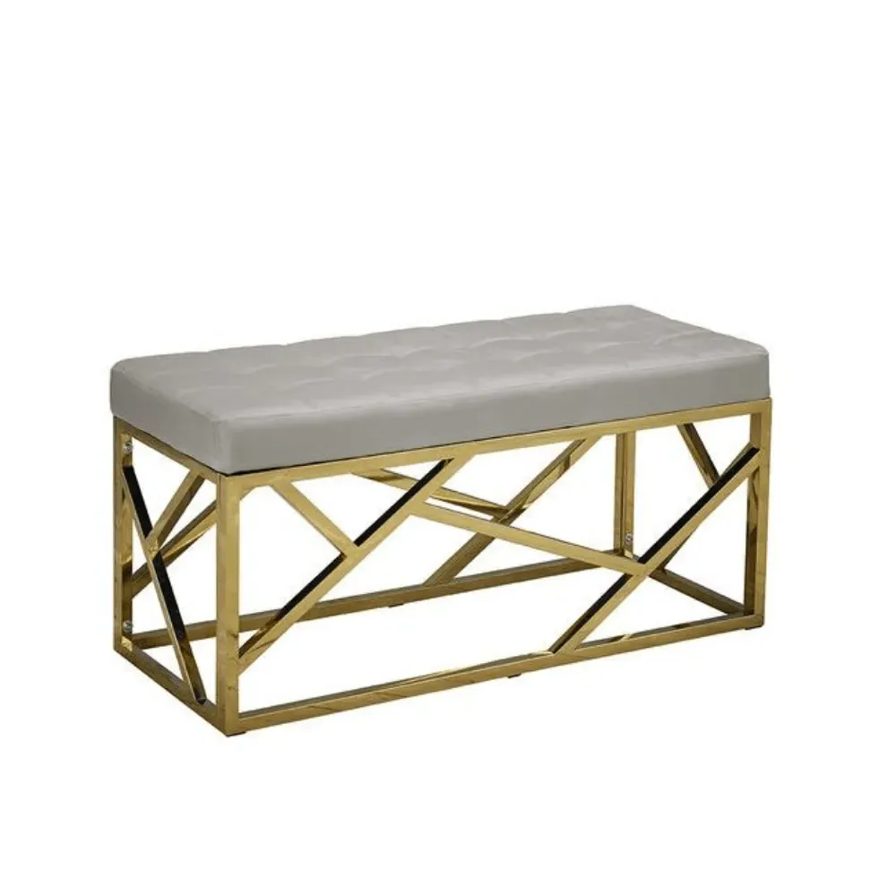 Velvet Bench - Mink