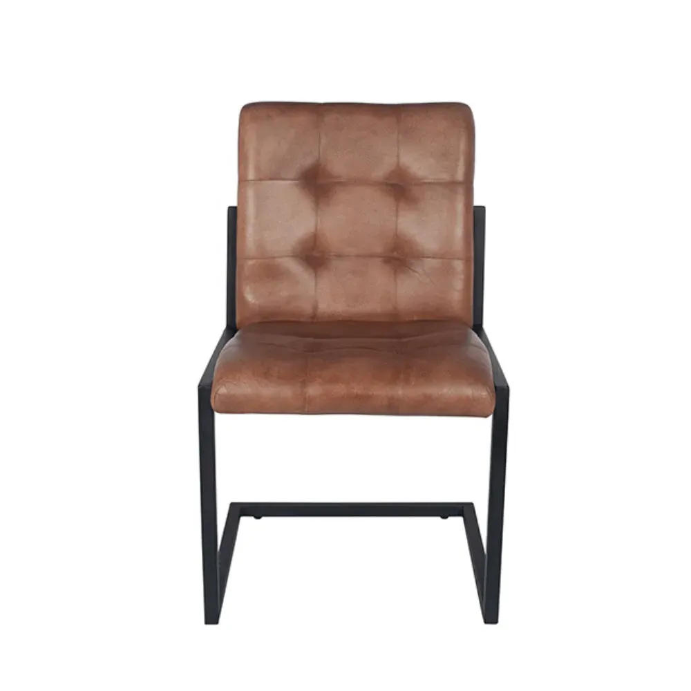 Vintage Dining Chair - Brown, Leather